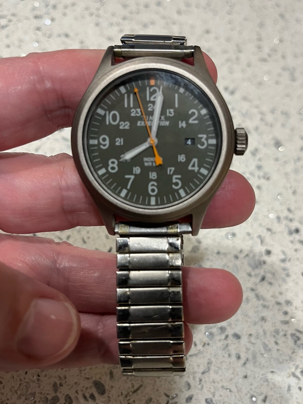 Timex Expedition Indiglo, Men’s Stainless Steel w/ Expansion Bracelet